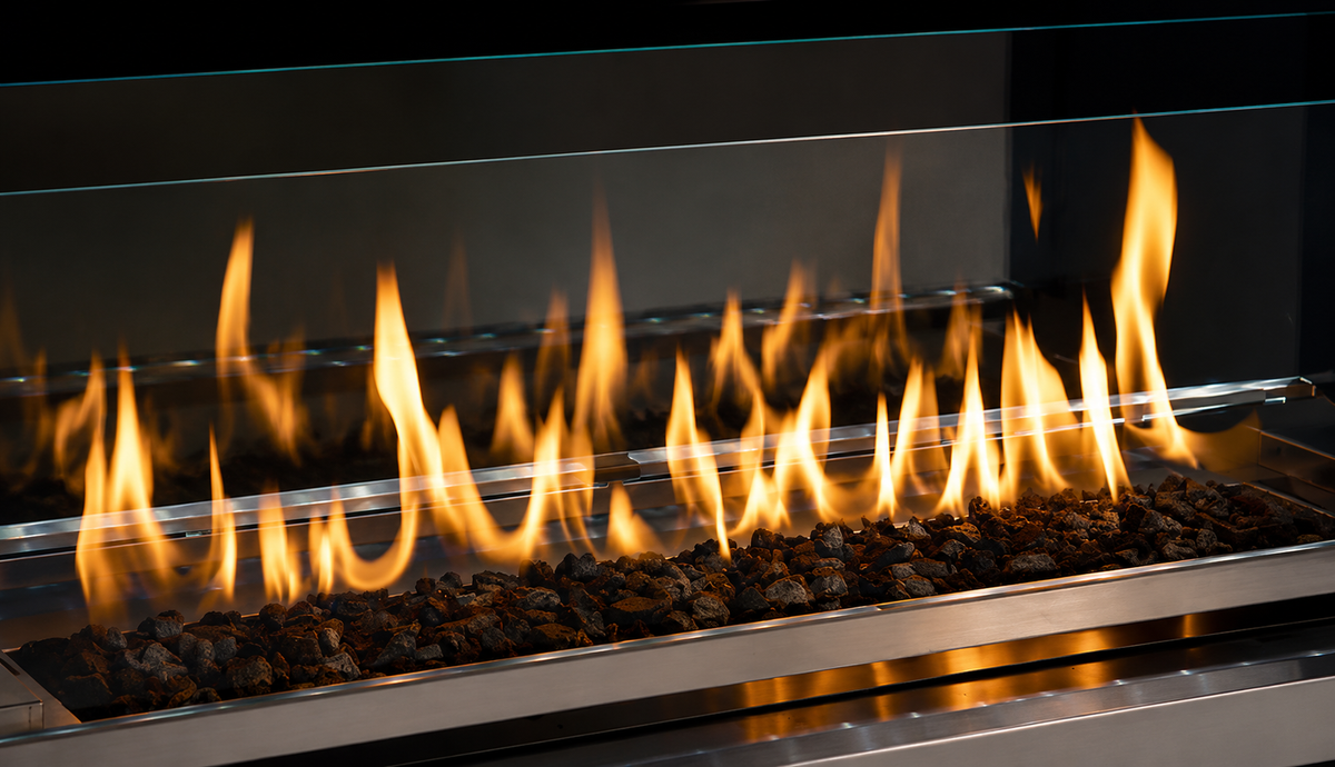 Superior VRE4672 72" Linear Outdoor Ventless Gas Fireplace With Electronic Ignition