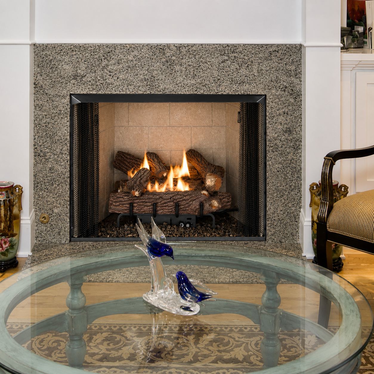 Superior VRT2542 42" Traditional Vent Free Firebox With White Stacked Refractory Panels
