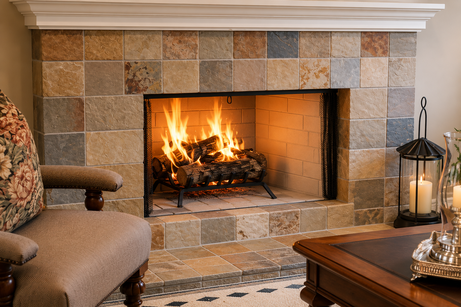 Superior WRT3538 38" Traditional Wood Fireplace With Refractory Panels