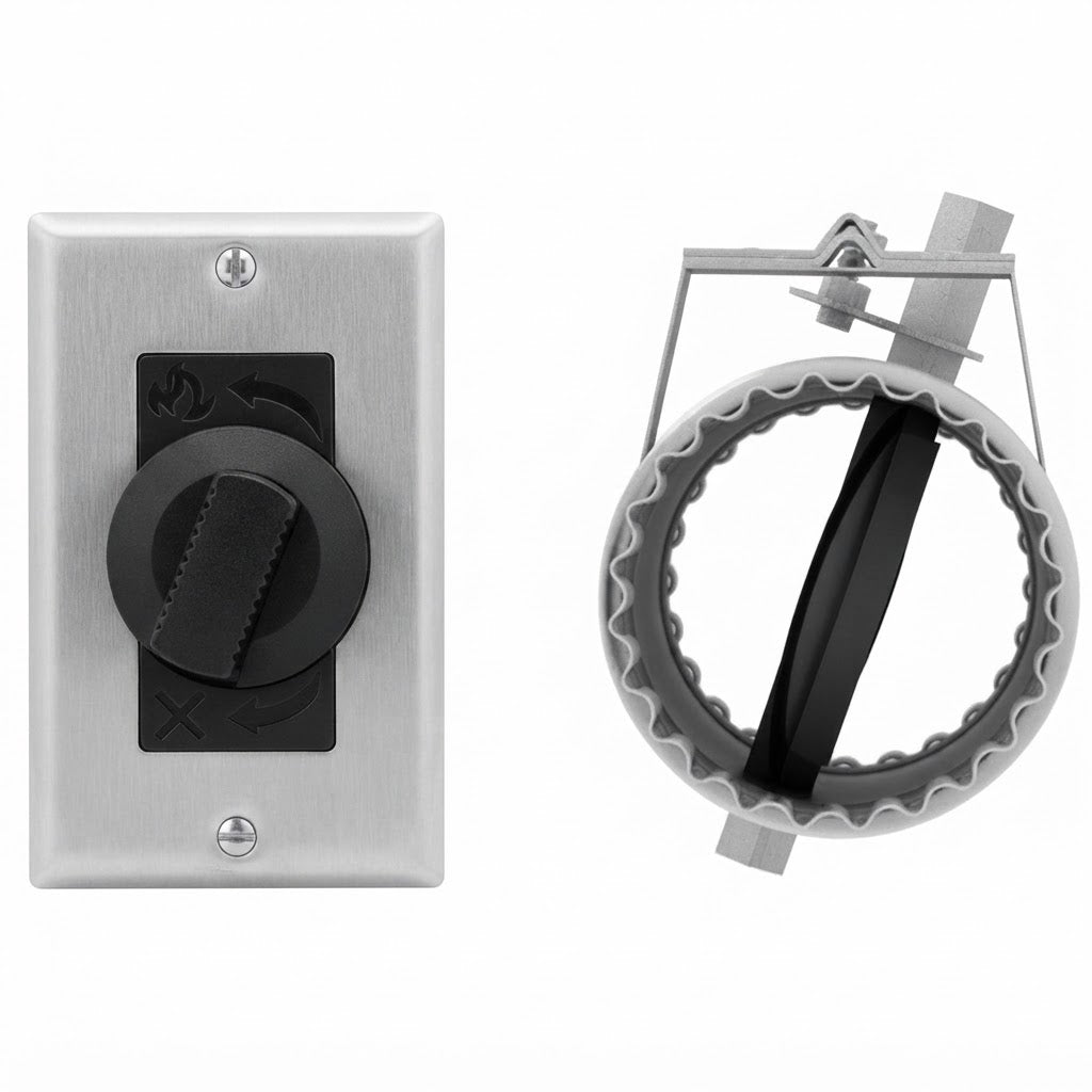 Ventis AC01347 4" Fresh Air Intake Adapter for Wood Burning Fireplaces