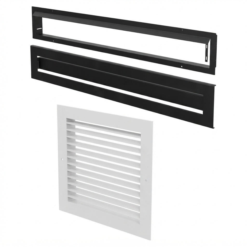 Ventis AC01378 Black Modern Warm Air Circulation Grille for HE350 Wood Burning Fireplace