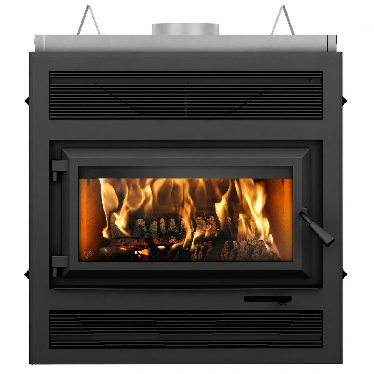 Ventis HE250R EPA Certified 37" Large Black High-Efficiency Wood Fireplace