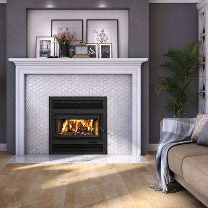 Ventis HE250R EPA Certified 37" Large Black High-Efficiency Wood Fireplace