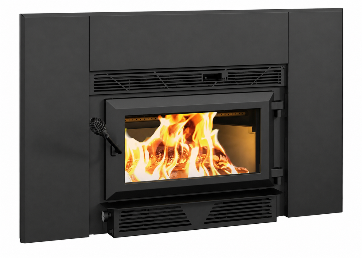 Ventis HEI90 EPA Certified 28" Black Small Wood Fireplace Insert (30% Tax Credit Qualified)