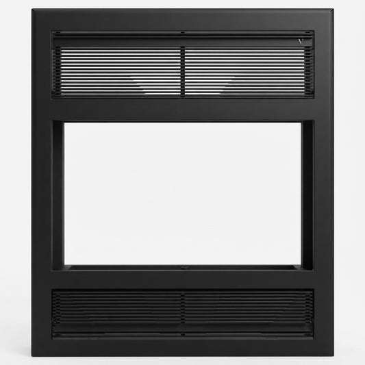 Ventis VBA1570 Black Modern Faceplate for HE325 Wood Burning Fireplace