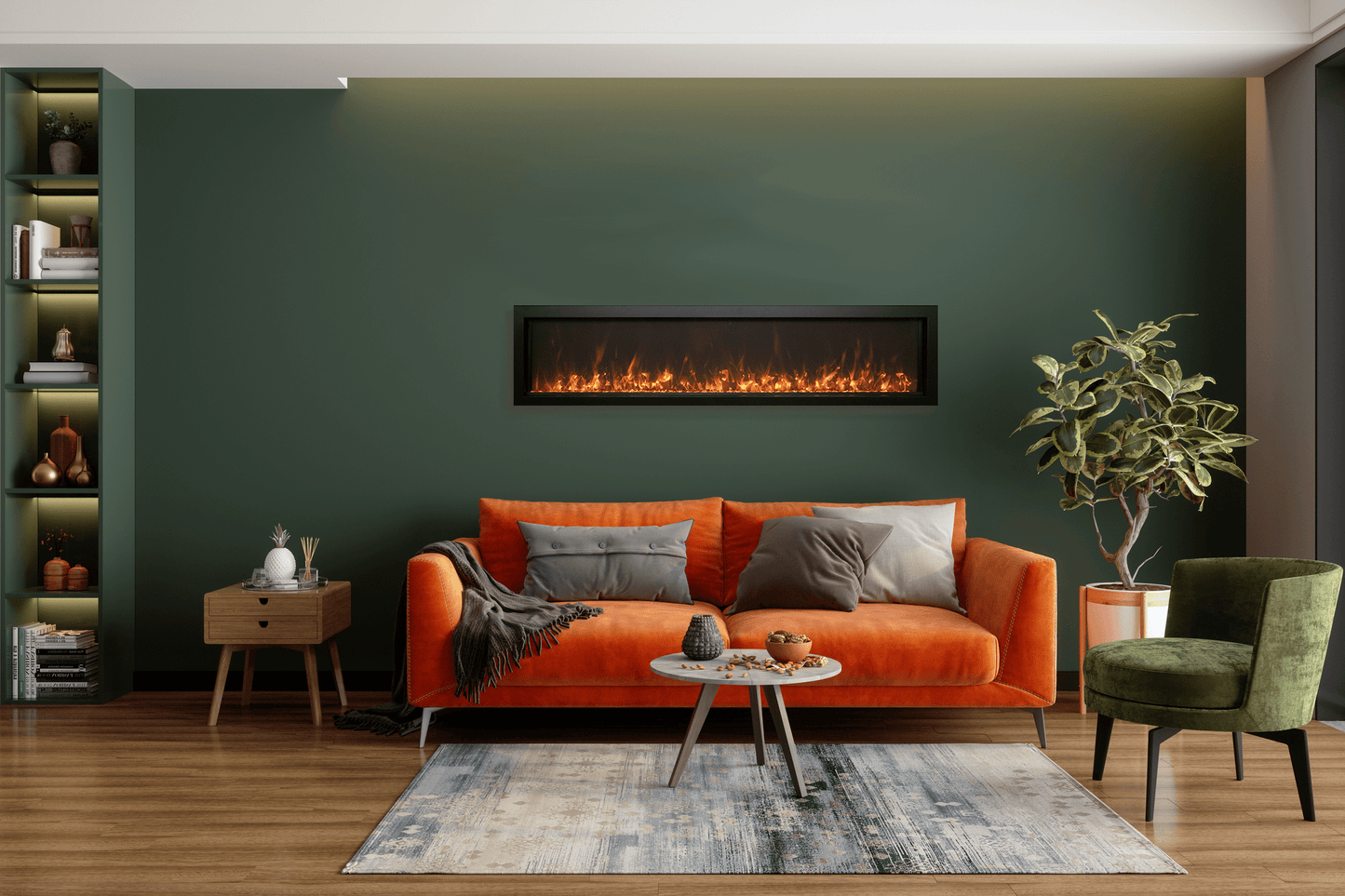 Amantii Panorama BI Indoor Outdoor 60" Extra Slim Electric Fireplace