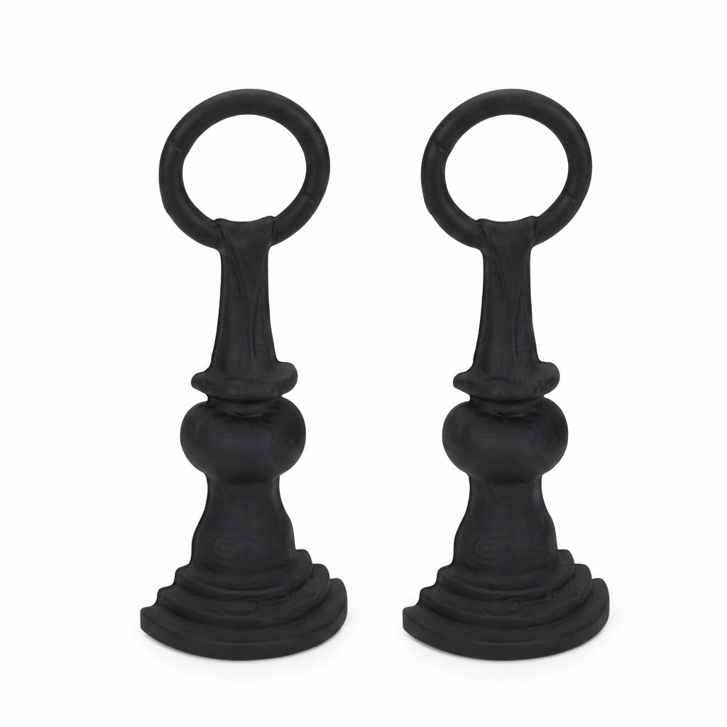 Napoleon ANIH Black Traditional Andirons (Set of 2)